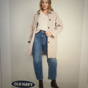 OLD NAVY NWT size 3X moonlit relaxed button front MAC coat